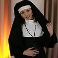 Rika Sakurai naughty naked Japanese nun cosplay and sex fun - image 