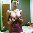 Hot Vietnamese amateur girls showing tits - image 