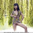 Wang A sexy Chinese girl naked outdoors - image 