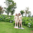 2 busty Japanese girls public nudity photos - image 