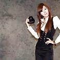 Hwang Mi Hee with her Nikon Canon camera - image 
