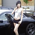 Sexy Korean carshow babe Hwang Mi Hee race queen - image 