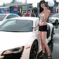 Sexy Korean carshow babe Hwang Mi Hee race queen - image 