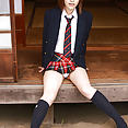 Azusa Itagaki Japanese schoolgirl underskirt pics - image 