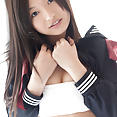 Mayumi Yamanaka cute Jav schoolgirl in panties - image 
