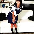 Schoolgirl Marica Hase masturbating with vibrator - image 