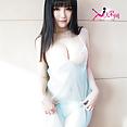 Chinese lingerie model in sexy stockings - image 