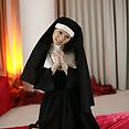 Rika Sakurai naughty naked Japanese nun cosplay and sex fun - image 