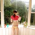 Big boobs av idol Nami Ogawa upskirt and schoolgirl pics - image 