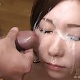 Rina nude Jav model getting bukkake face - image 