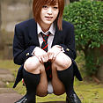 Azusa Itagaki Japanese schoolgirl underskirt pics - image 