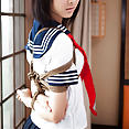 Japanese schoolgirl Shiryl in bondage - image 