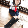 Japanese schoolgirl Shiryl in bondage - image 