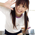 Hikari Yamaguchi with pigtails & tight shorts - image 