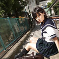 Yuzuki Hashimoto is totally cute in cosplay sailor uniform - image 